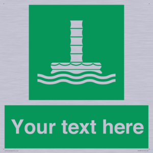 Custom sign safe condition Evacuation chute 